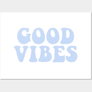 Light Sky Blue Good Vibes Vsco Design Posters and Art